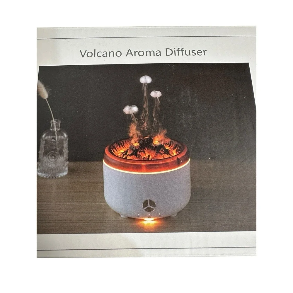 volcano aroma diffuser essential oil 500 ml color changing